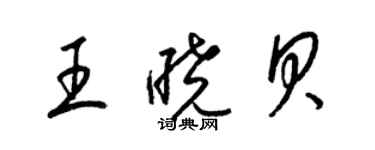 梁錦英王曉貝草書個性簽名怎么寫