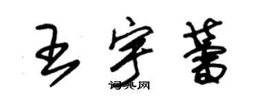 朱錫榮王宇蕾草書個性簽名怎么寫