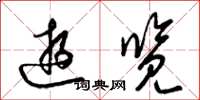 梁錦英遊覽草書怎么寫