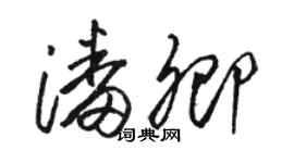 駱恆光潘卿草書個性簽名怎么寫