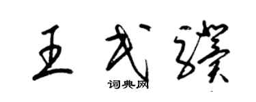 梁錦英王民驥草書個性簽名怎么寫