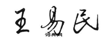 駱恆光王易民行書個性簽名怎么寫