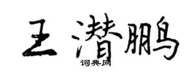 曾慶福王潛鵬行書個性簽名怎么寫