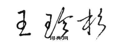 駱恆光王珍杉草書個性簽名怎么寫