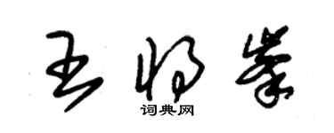 朱錫榮王將峰草書個性簽名怎么寫