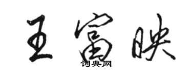 駱恆光王富映行書個性簽名怎么寫