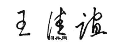 駱恆光王佳誼草書個性簽名怎么寫