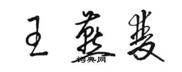 駱恆光王燕雙草書個性簽名怎么寫