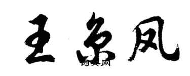 胡問遂王京鳳行書個性簽名怎么寫