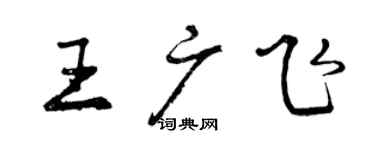 曾慶福王廣飛行書個性簽名怎么寫