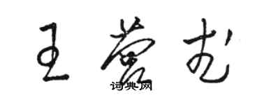 駱恆光王營武草書個性簽名怎么寫