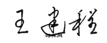 駱恆光王建程草書個性簽名怎么寫