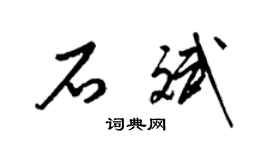 梁錦英石斌草書個性簽名怎么寫