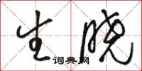 駱恆光生曉草書怎么寫