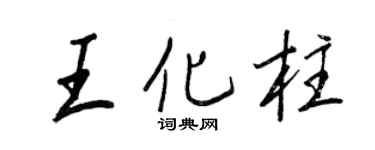 王正良王化柱行書個性簽名怎么寫