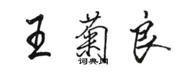 駱恆光王菊良行書個性簽名怎么寫