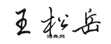 駱恆光王松岳行書個性簽名怎么寫