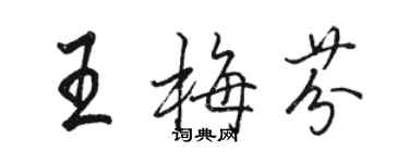 駱恆光王梅芬行書個性簽名怎么寫