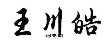 胡問遂王川皓行書個性簽名怎么寫