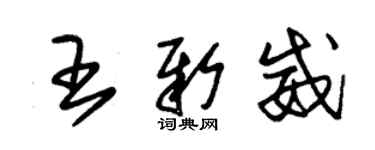 朱錫榮王新威草書個性簽名怎么寫