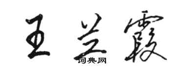 駱恆光王蘭霞行書個性簽名怎么寫