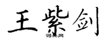 丁謙王紫劍楷書個性簽名怎么寫
