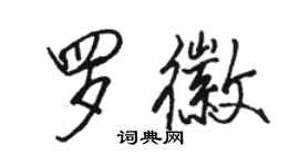 駱恆光羅徽行書個性簽名怎么寫