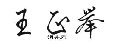 駱恆光王正舉行書個性簽名怎么寫