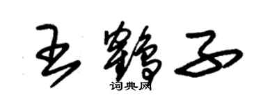 朱錫榮王鶴子草書個性簽名怎么寫