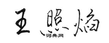 駱恆光王照焰行書個性簽名怎么寫