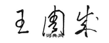 駱恆光王周成草書個性簽名怎么寫