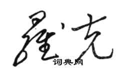 駱恆光羅克草書個性簽名怎么寫