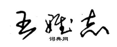 朱錫榮王雅志草書個性簽名怎么寫