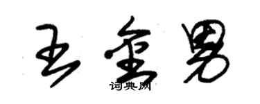 朱錫榮王金男草書個性簽名怎么寫