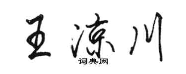 駱恆光王涼川行書個性簽名怎么寫