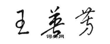 駱恆光王英芳草書個性簽名怎么寫