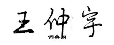 曾慶福王仲宇行書個性簽名怎么寫