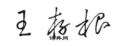 駱恆光王存根草書個性簽名怎么寫