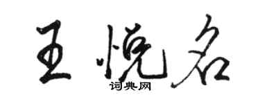 駱恆光王悅名行書個性簽名怎么寫