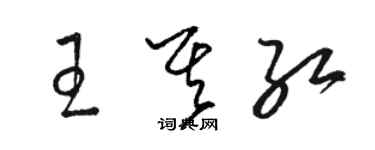 駱恆光王其紅草書個性簽名怎么寫