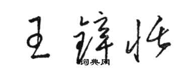 駱恆光王鋅恬草書個性簽名怎么寫