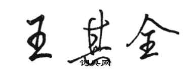 駱恆光王其全行書個性簽名怎么寫