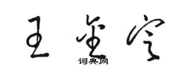駱恆光王金定草書個性簽名怎么寫