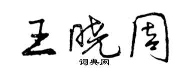 曾慶福王曉周行書個性簽名怎么寫