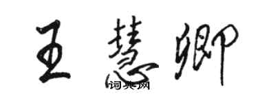 駱恆光王慧卿行書個性簽名怎么寫