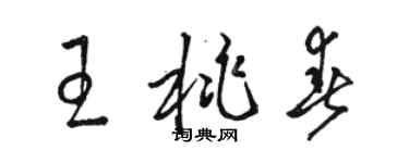 駱恆光王桃春草書個性簽名怎么寫