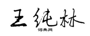 曾慶福王純林行書個性簽名怎么寫