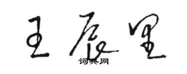 駱恆光王辰里草書個性簽名怎么寫