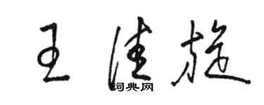 駱恆光王佳旋草書個性簽名怎么寫