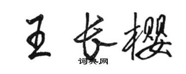 駱恆光王長櫻行書個性簽名怎么寫